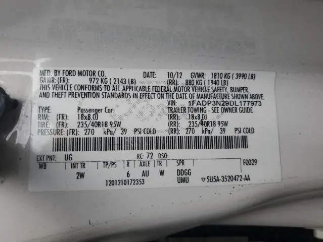 2013 FORD FOCUS TITANIUM  