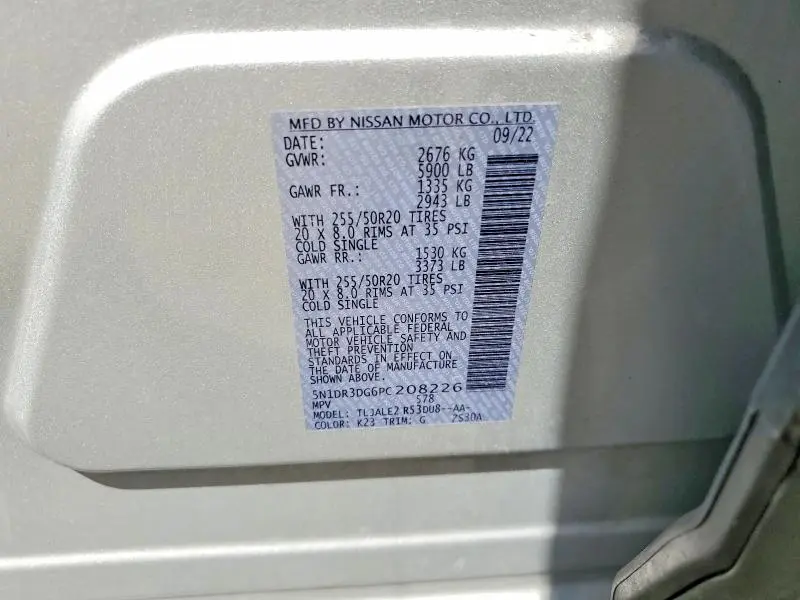 2023 NISSAN PATHFINDER PLATINUM  