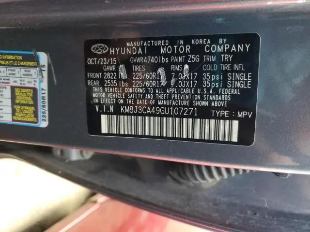 2016 HYUNDAI TUCSON LIMITED  