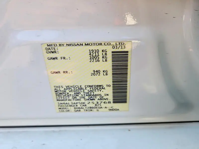 2013 NISSAN ALTIMA 2.5  