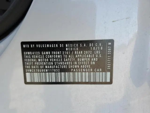 2019 VOLKSWAGEN JETTA S  