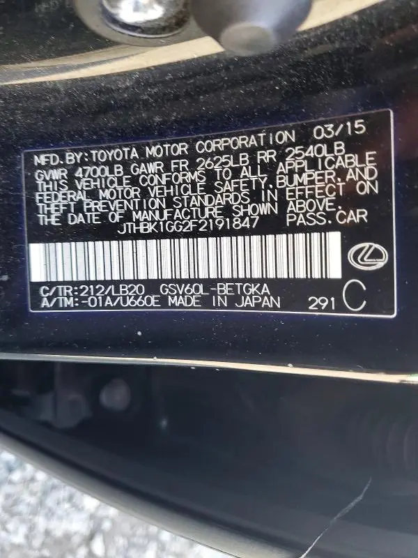 2015 LEXUS ES 350  
