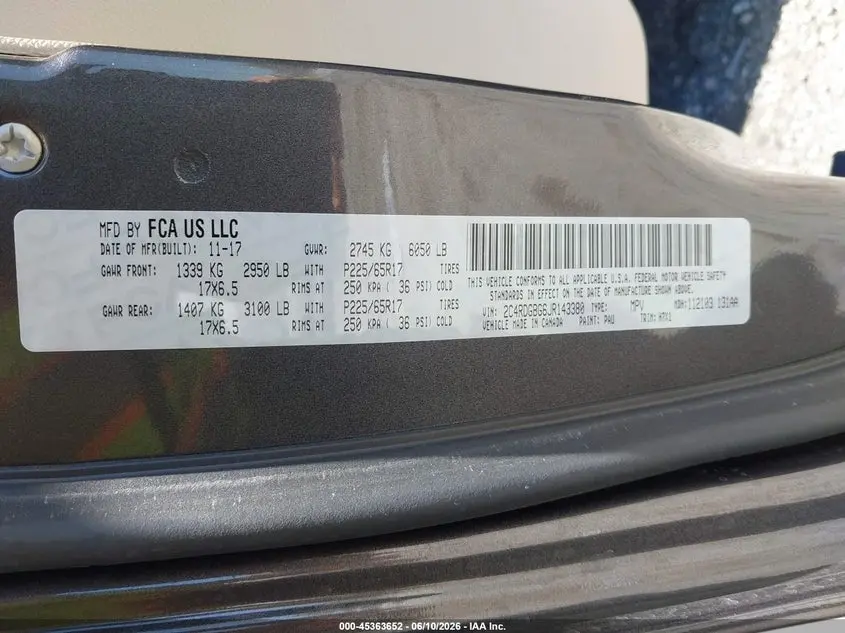 2018 DODGE GRAND CARAVAN SE