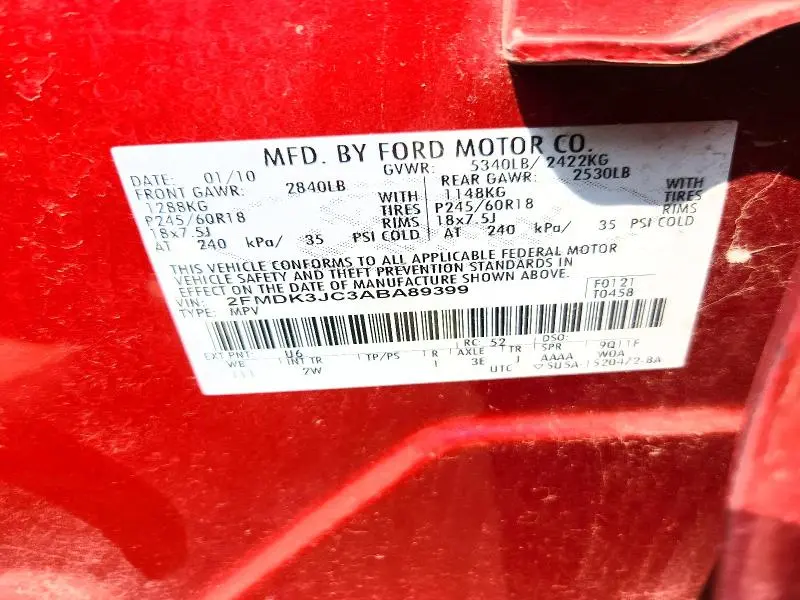 2010 FORD EDGE SEL  