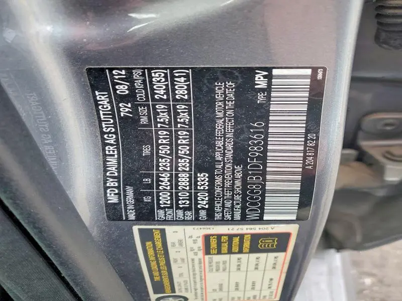 2013 MERCEDES-BENZ GLK 350 4MATIC  