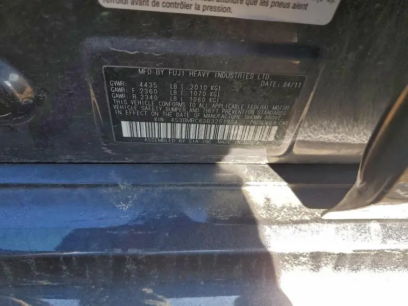 2011 SUBARU LEGACY 2.5I PREMIUM  