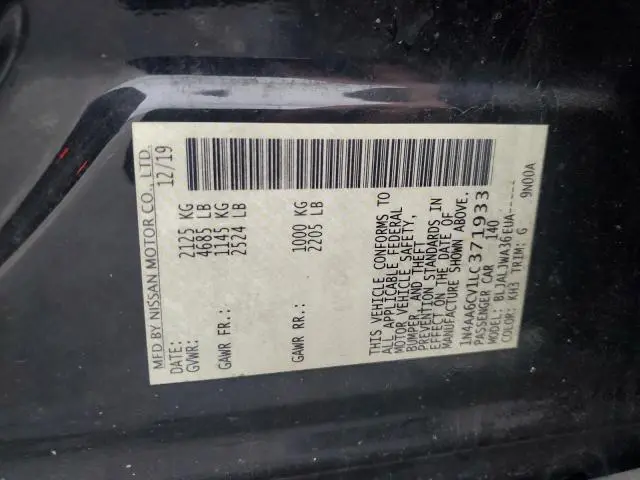 2020 NISSAN MAXIMA SV  