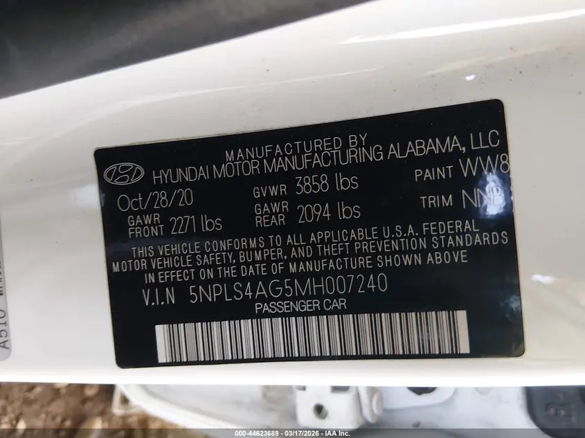 2021 HYUNDAI ELANTRA SEL