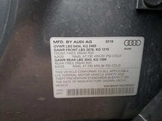 2019 AUDI Q5 PREMIUM PLUS