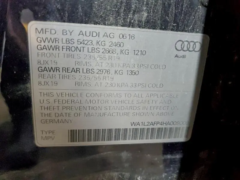 2017 AUDI Q5 PREMIUM PLUS  