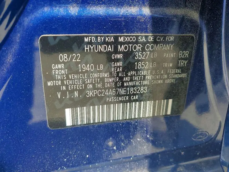 2022 HYUNDAI ACCENT SE  