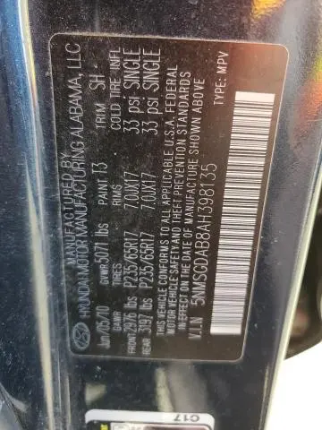 2010 HYUNDAI SANTA FE GLS