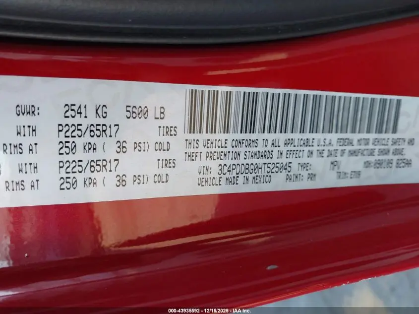 2017 DODGE JOURNEY SXT AWD