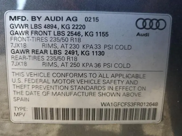 2015 AUDI Q3 PRESTIGE  