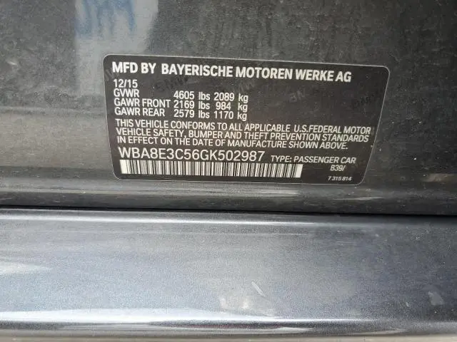 2016 BMW 328 XI SULEV  