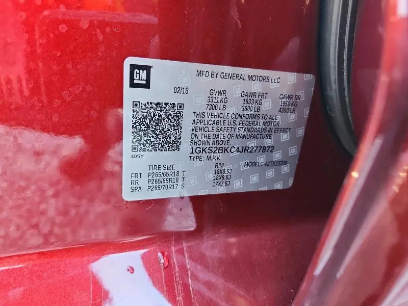 2018 GMC YUKON SLT  