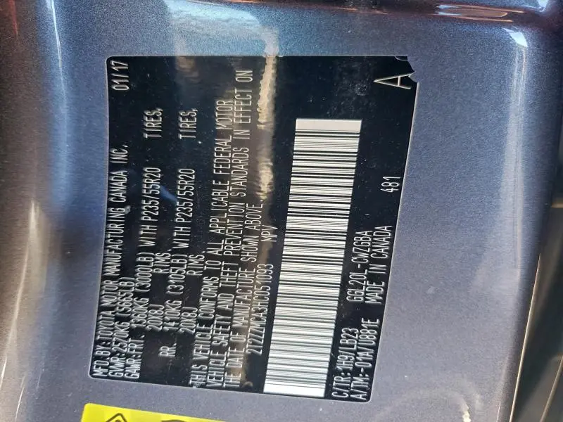 2017 LEXUS RX 350 BASE  