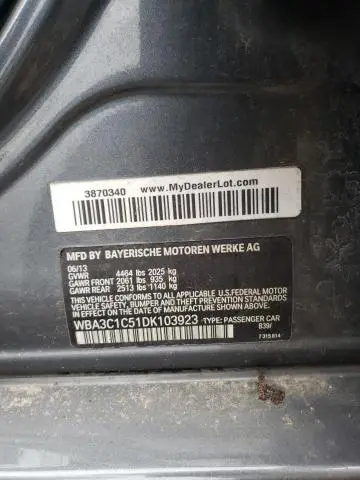 2013 BMW 328 I SULEV  