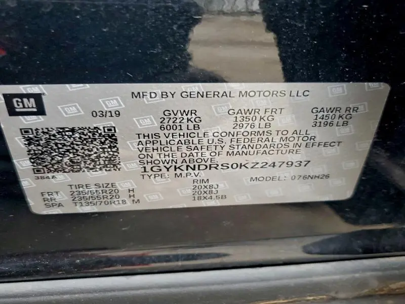 2019 CADILLAC XT5 LUXURY  