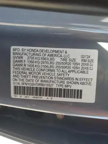 2024 HONDA PILOT TOURING  