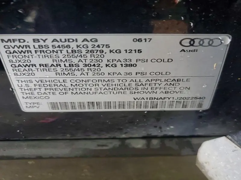 2018 AUDI Q5 PREMIUM PLUS  