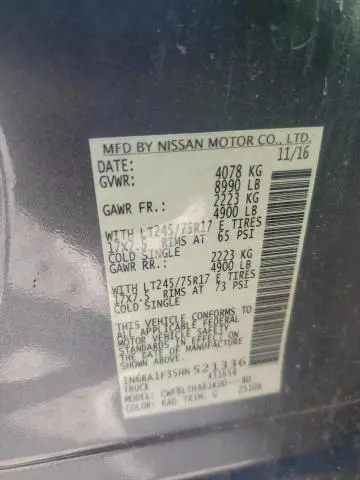 2017 NISSAN TITAN XD S  