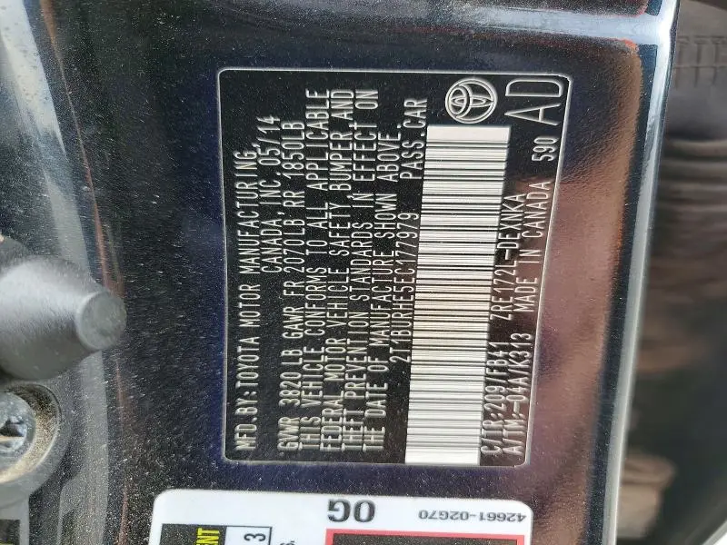 2014 TOYOTA COROLLA LE  