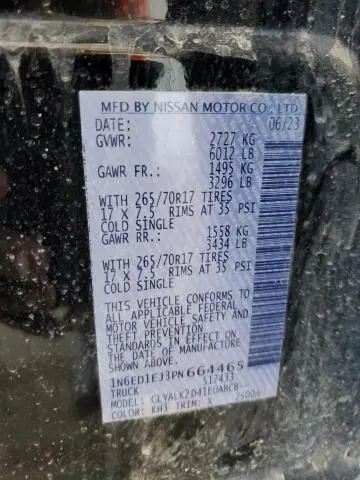 2023 NISSAN FRONTIER S  