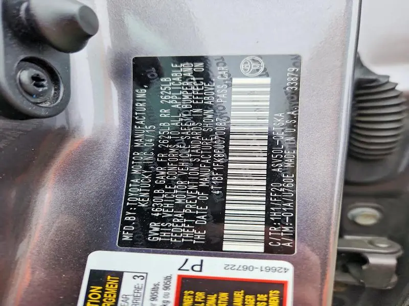 2015 TOYOTA CAMRY SE  