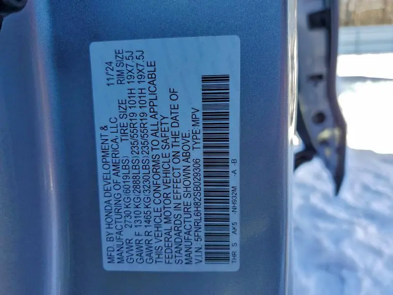 2025 HONDA ODYSSEY TOURING  