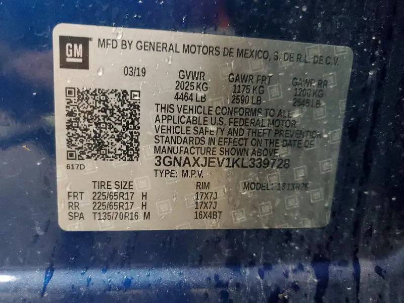2019 CHEVROLET EQUINOX LT  