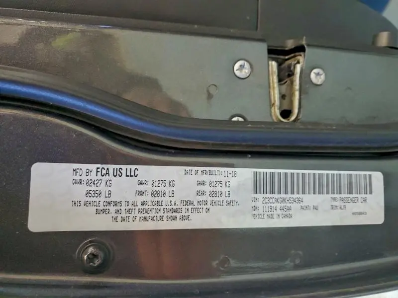 2019 CHRYSLER 300 LIMITED  