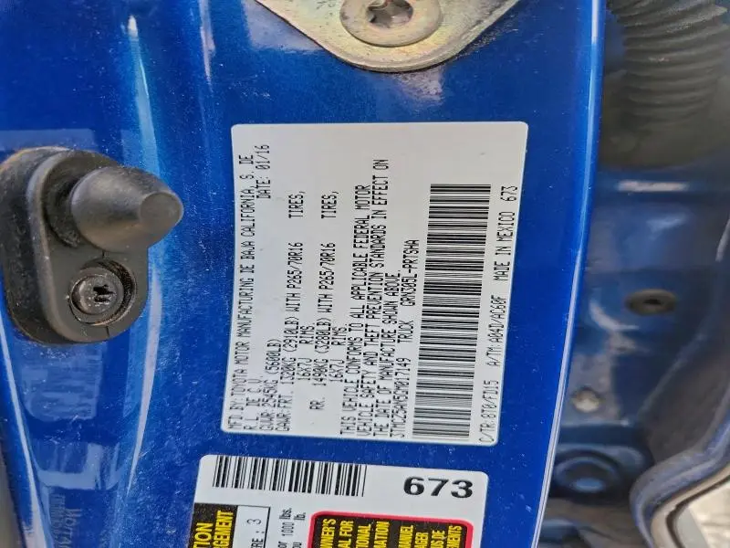 2016 TOYOTA TACOMA DOUBLE CAB  