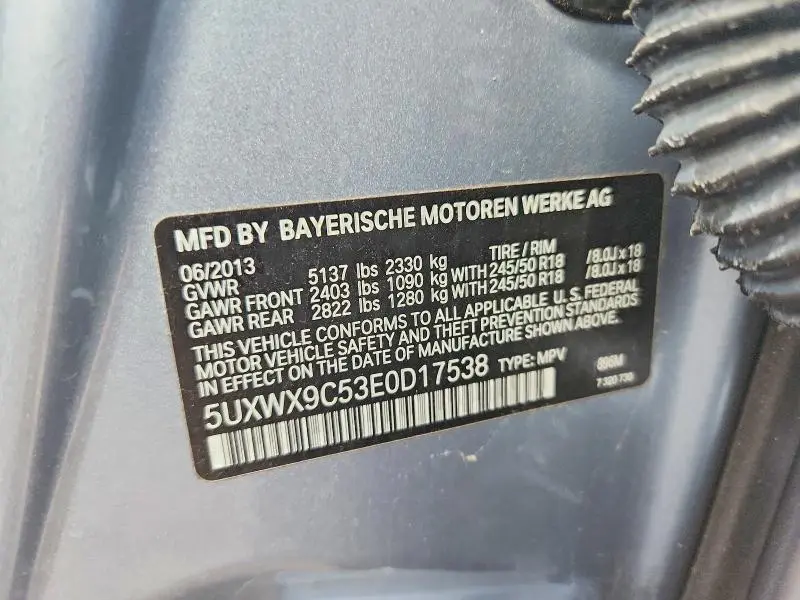 2014 BMW X3 XDRIVE28I  