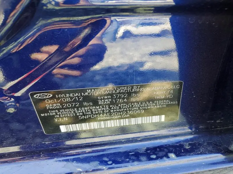 2013 HYUNDAI ELANTRA LIMITED  