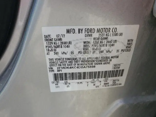 2013 FORD EDGE LIMITED  