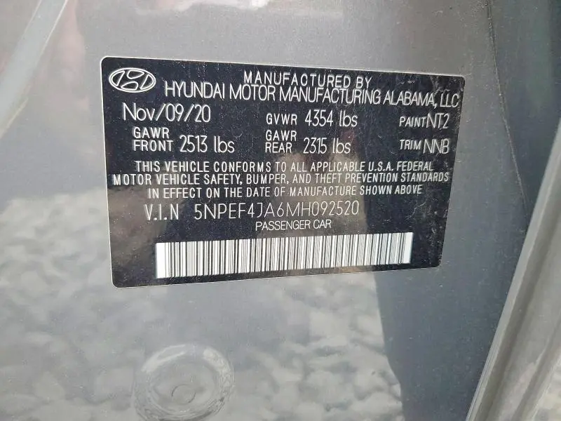 2021 HYUNDAI SONATA SEL  