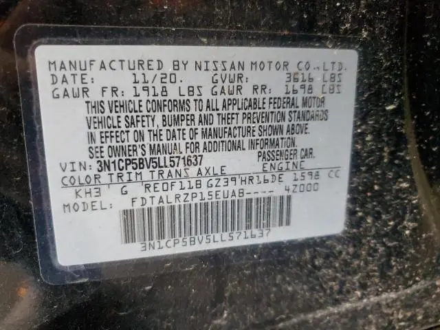 2020 NISSAN KICKS S  