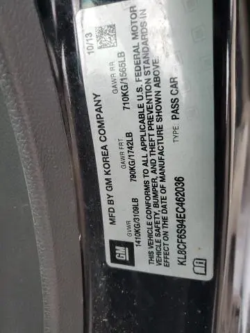 2014 CHEVROLET SPARK 2LT