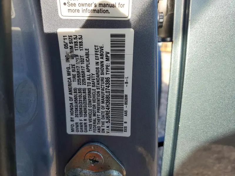 2011 HONDA CR-V LX  