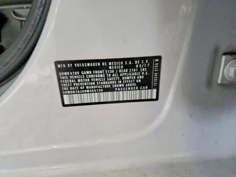 2017 VOLKSWAGEN JETTA SE  