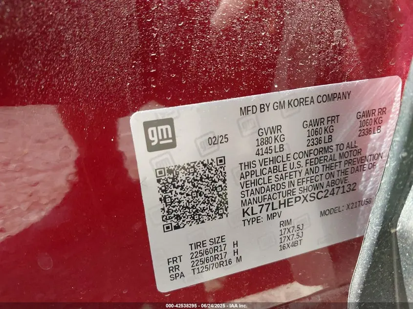 2025 CHEVROLET TRAX FWD LT