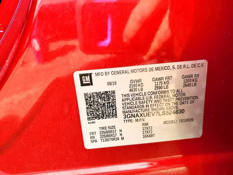 2020 CHEVROLET EQUINOX LT  