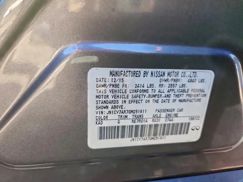 2016 INFINITI Q50 BASE  