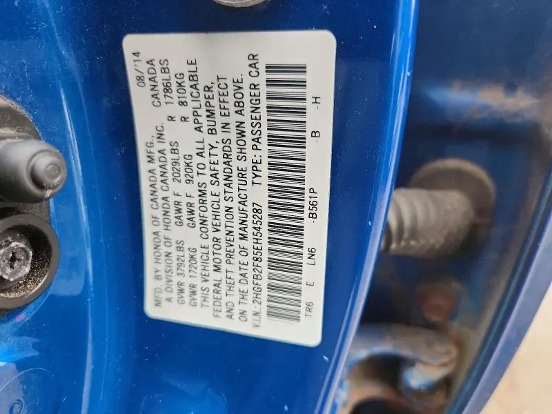 2014 HONDA CIVIC EX  