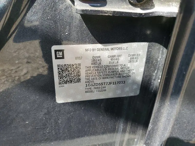 2018 CHEVROLET MALIBU LT  