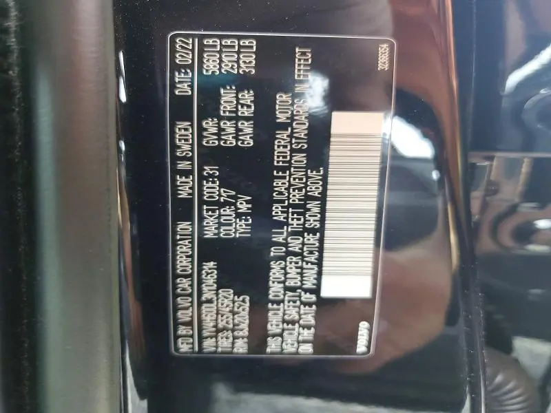 2022 VOLVO XC60 T8 RECHARGE INSCRIPTION  