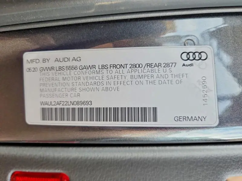 2020 AUDI A6 PREMIUM PLUS  