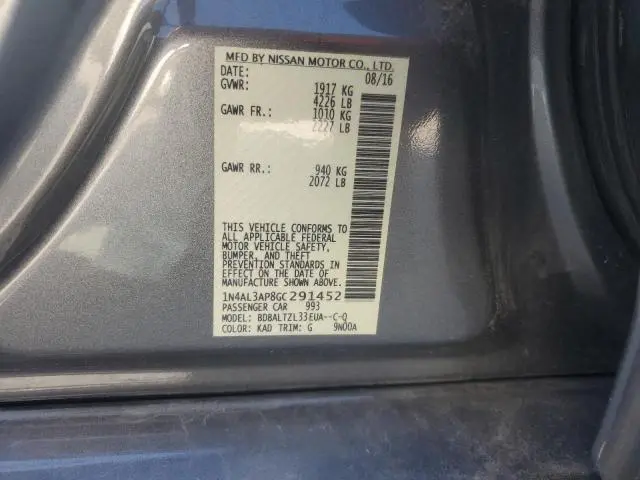 2016 NISSAN ALTIMA 2.5  