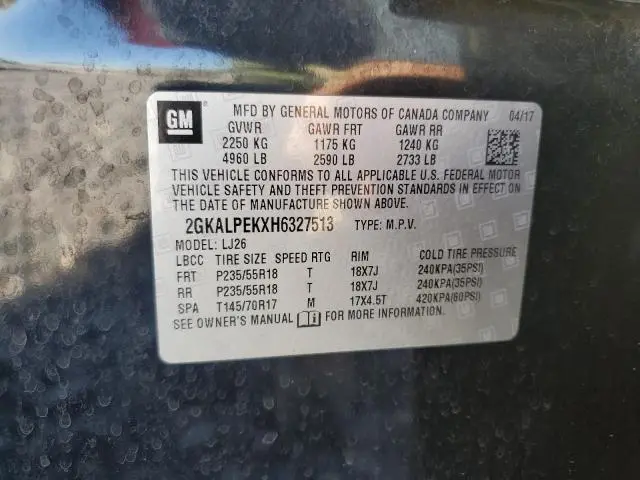 2017 GMC TERRAIN SLT  